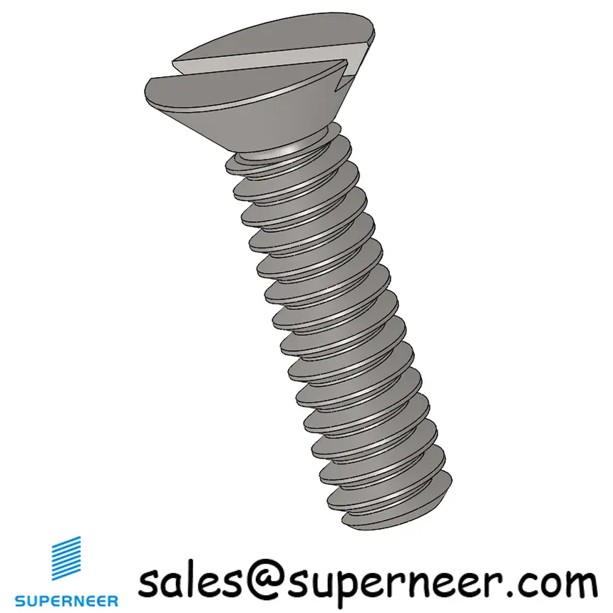 4-40 x 7/16" Flat Head 82° Slotted Machine Screw SUS304 Stainless Steel Inox