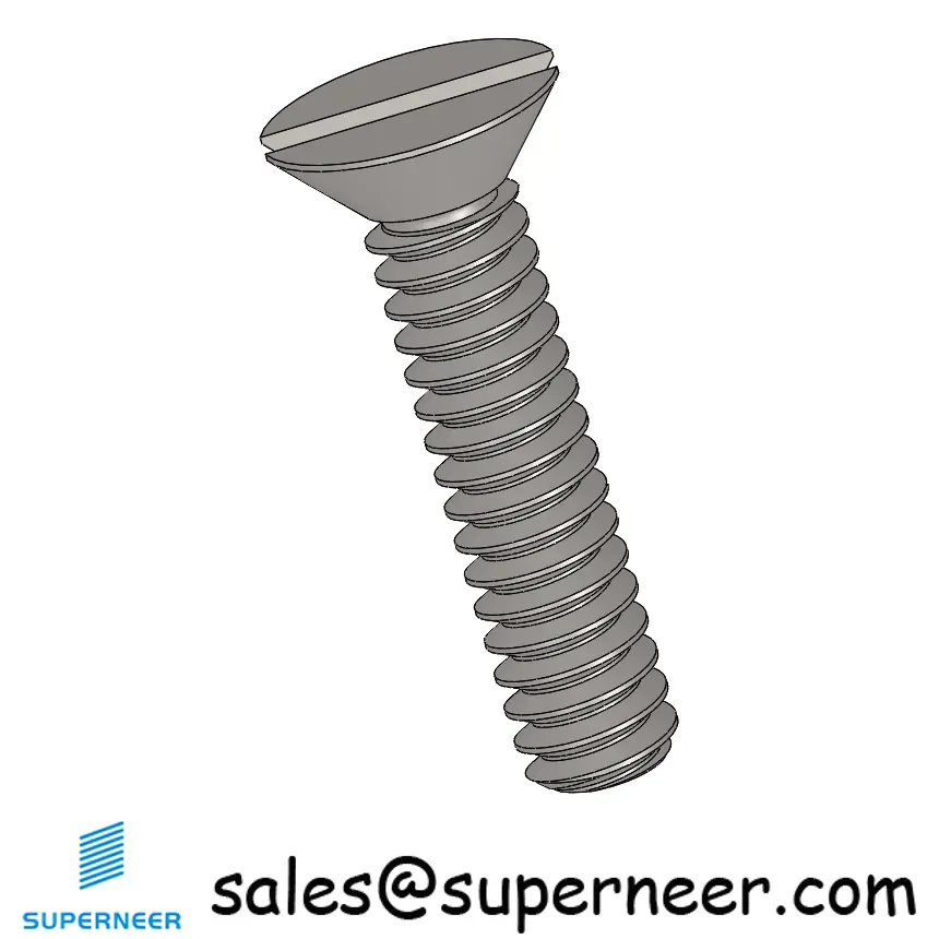 4-40 x 1/2"Flat Head 82° Slotted Machine Screw SUS304 Stainless Steel Inox