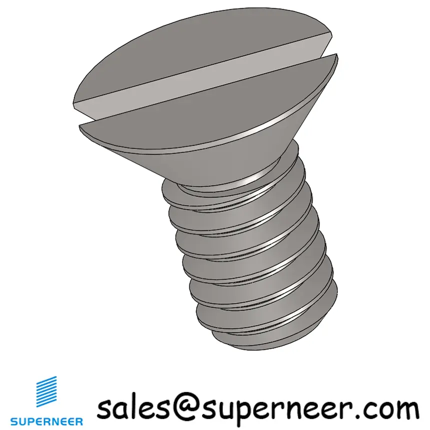 5-40 x 1/4" Flat Head 82° Slotted Machine Screw SUS304 Stainless Steel Inox