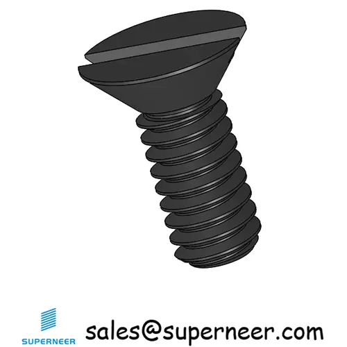 5-40 x 5/16" Flat Head 82° Slotted Machine Screw Steel Black