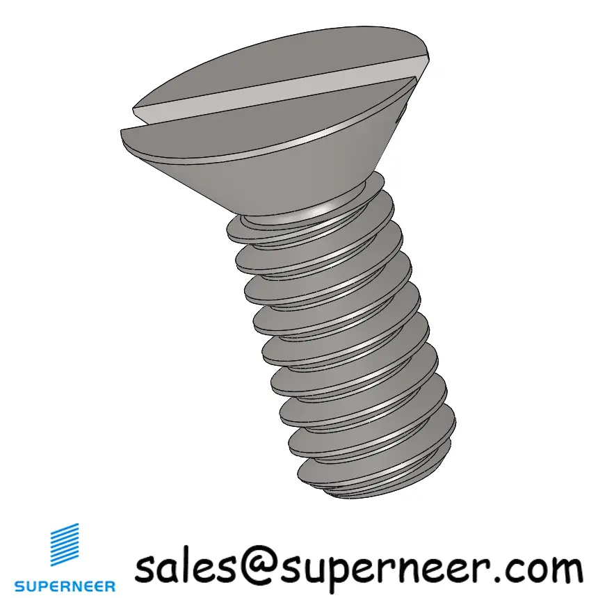 5-40 x 5/16" Flat Head 82° Slotted Machine Screw SUS304 Stainless Steel Inox