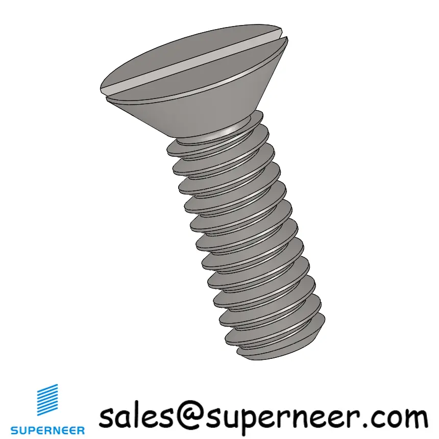 5-40 x 3/8" Flat Head 82° Slotted Machine Screw SUS304 Stainless Steel Inox