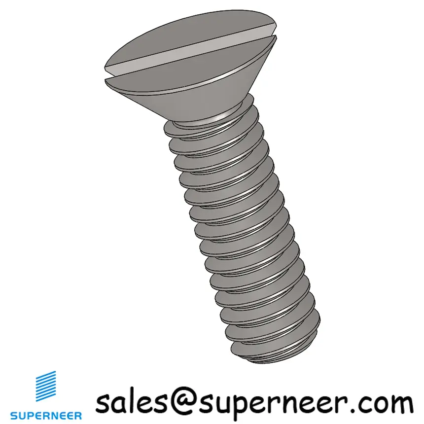 5-40 x 7/16" Flat Head 82° Slotted Machine Screw SUS304 Stainless Steel Inox