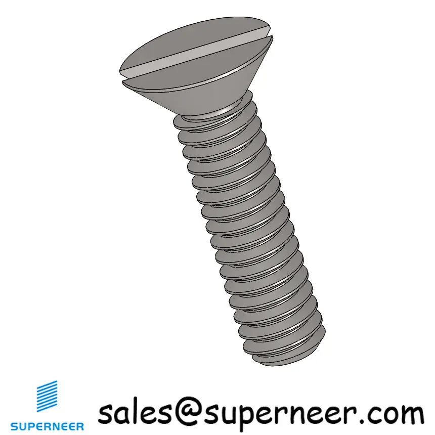 5-40 x 1/2" Flat Head 82° Slotted Machine Screw SUS304 Stainless Steel Inox