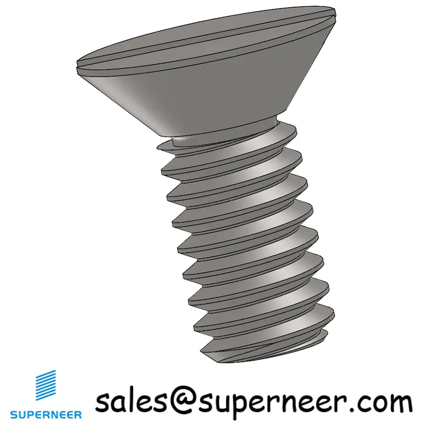 8-32 x 3/8" Flat Head 82° Slotted Machine Screw SUS304 Stainless Steel Inox