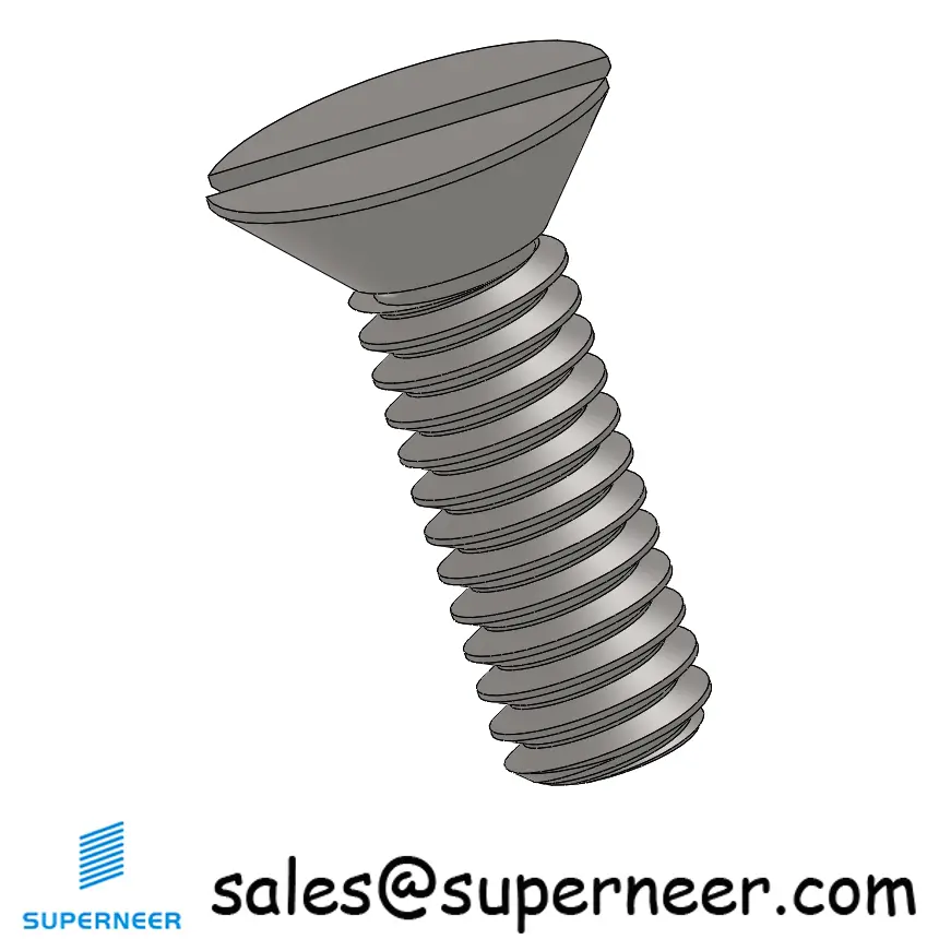 8-32 x 1/2" Flat Head 82° Slotted Machine Screw SUS304 Stainless Steel Inox