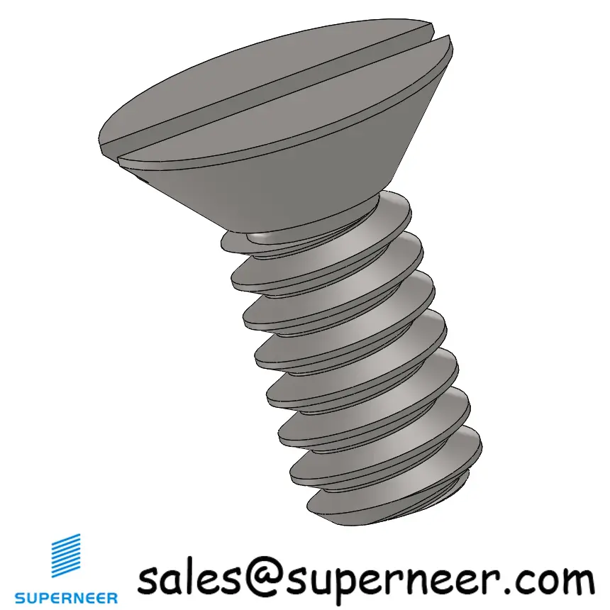 10-32 x 7/16" Flat Head 82° Slotted Machine Screw SUS304 Stainless Steel Inox