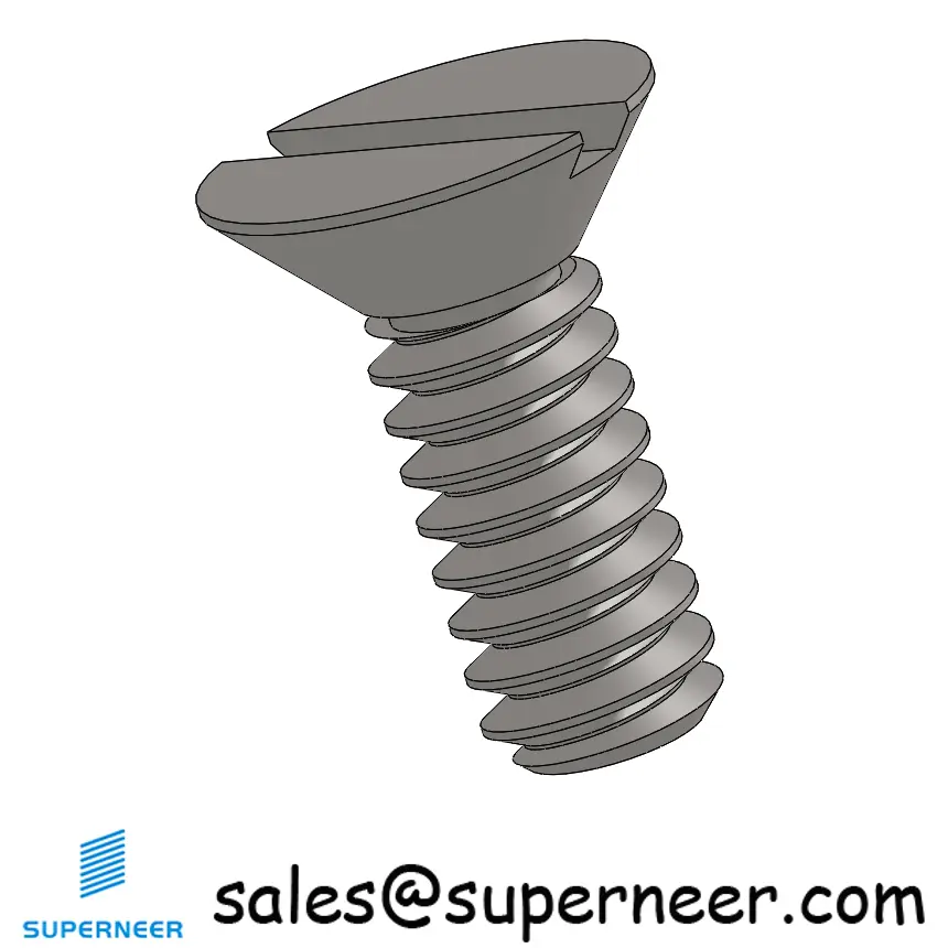 10-32 x 1/2" Flat Head 82° Slotted Machine Screw SUS304 Stainless Steel Inox