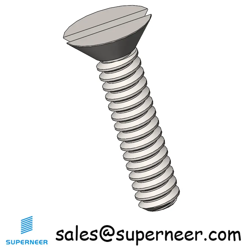 M2 x 9 mm  Flat Head 82° Slotted Machine Screw SUS304 Stainless Steel Inox