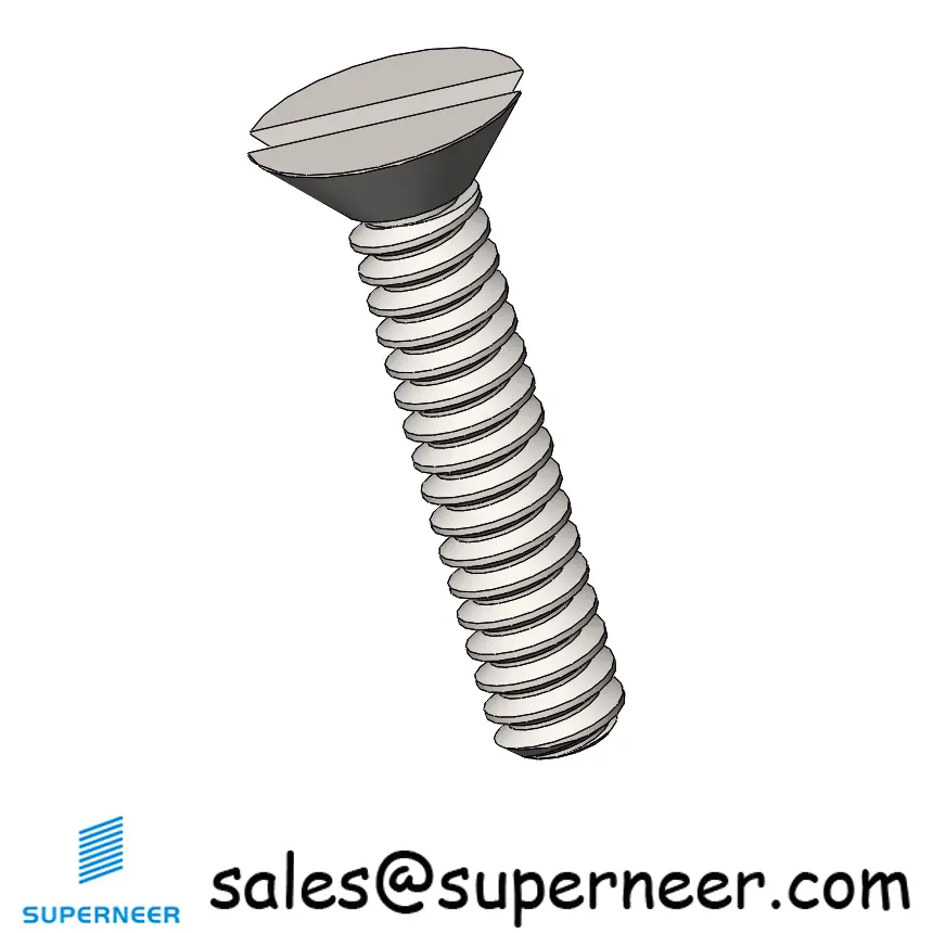 M2 x 10 mm  Flat Head 82° Slotted Machine Screw SUS304 Stainless Steel Inox