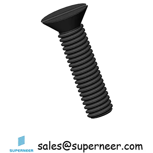 M3 x 12 mm Flat Head 82° Slotted Machine Screw Steel Black