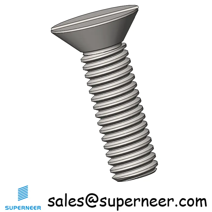 M3.5 x 12 mm  Flat Head 82° Slotted Machine Screw SUS304 Stainless Steel Inox