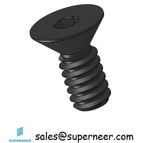 4-40 x 1/4" Flat Head 82° Socket Cap Machine Screw Steel Black ASME B18.3