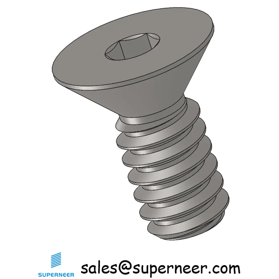 4-40 x 1/4" Flat Head 82° Socket Cap Machine Screw SUS304 Stainless Steel Inox ASME B18.3