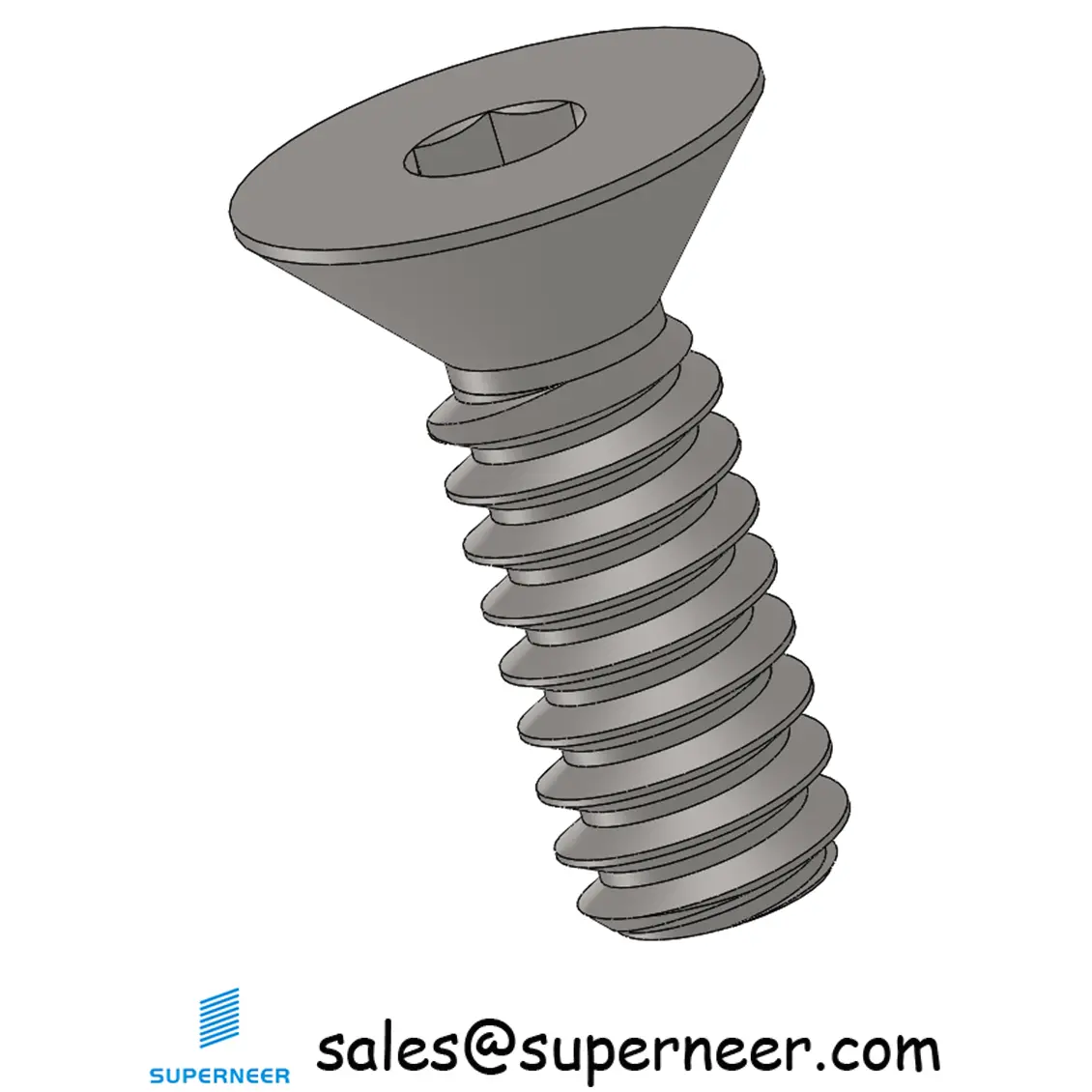 4-40 x 5/16 " Flat Head 82° Socket Cap Machine Screw SUS304 Stainless Steel Inox ASME B18.3