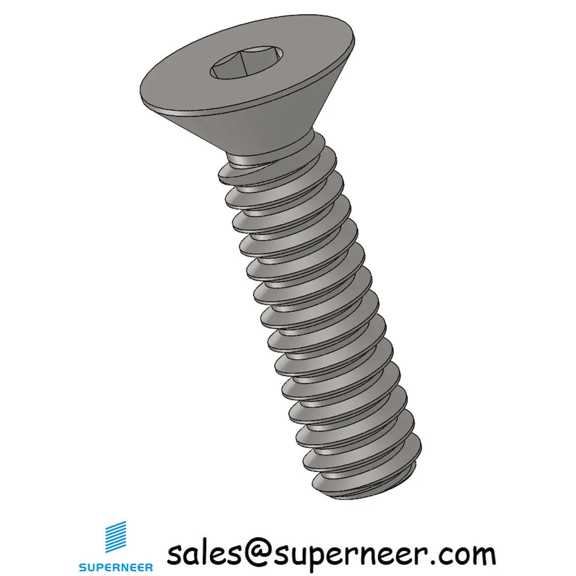 4-40 x 7/16" Flat Head 82° Socket Cap Machine Screw SUS304 Stainless Steel Inox ASME B18.3