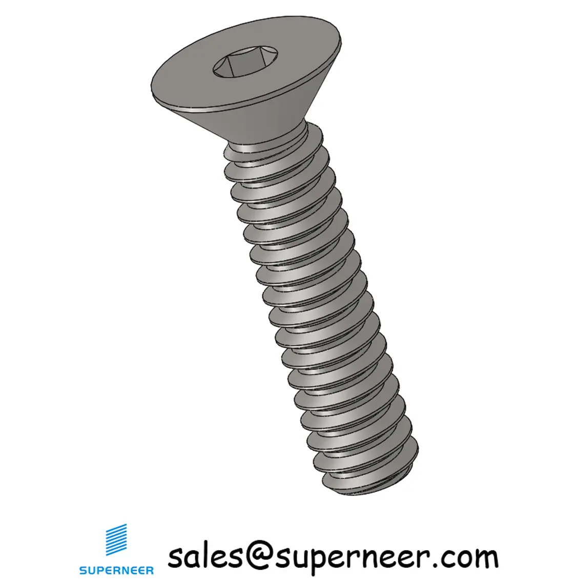 4-40 x 1/2" Flat Head 82° Socket Cap Machine Screw SUS304 Stainless Steel Inox ASME B18.3