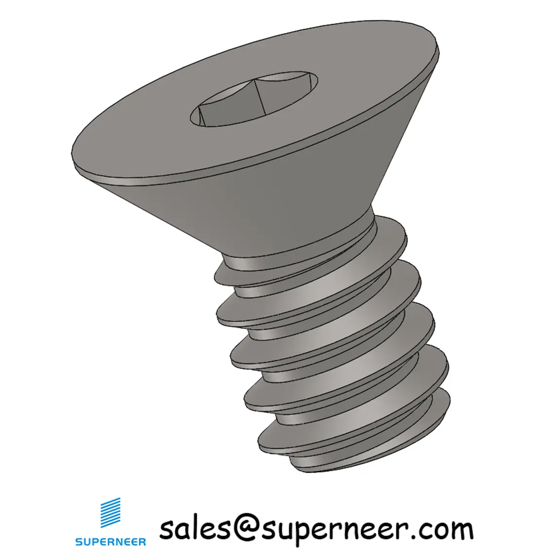 6-32 x 1/4" Flat Head 82° Socket Cap Machine Screw SUS304 Stainless Steel Inox ASME B18.3