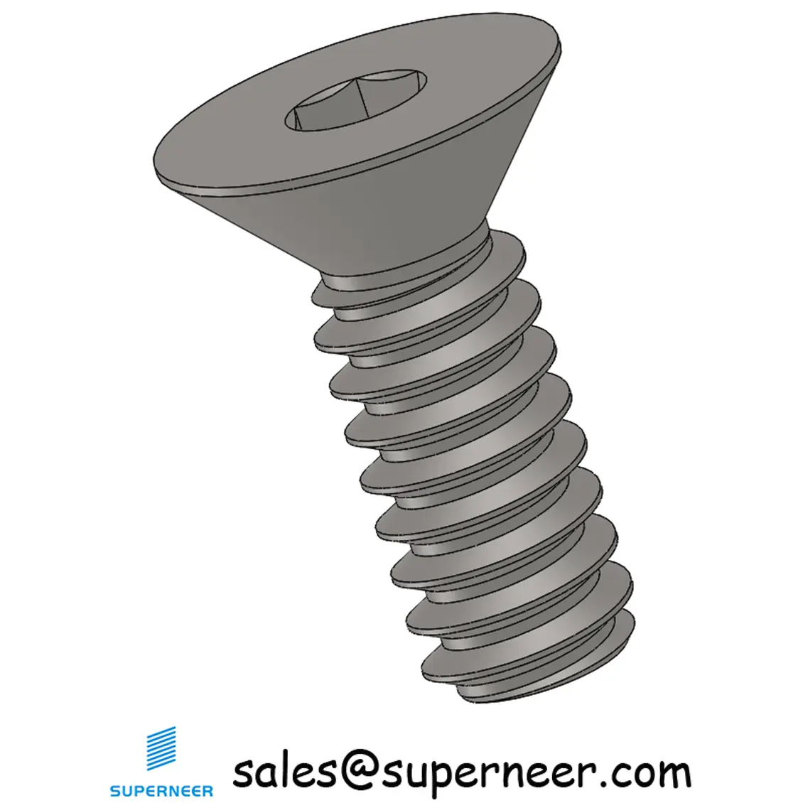 6-32 x 3/8 " Flat Head 82° Socket Cap Machine Screw SUS304 Stainless Steel Inox ASME B18.3