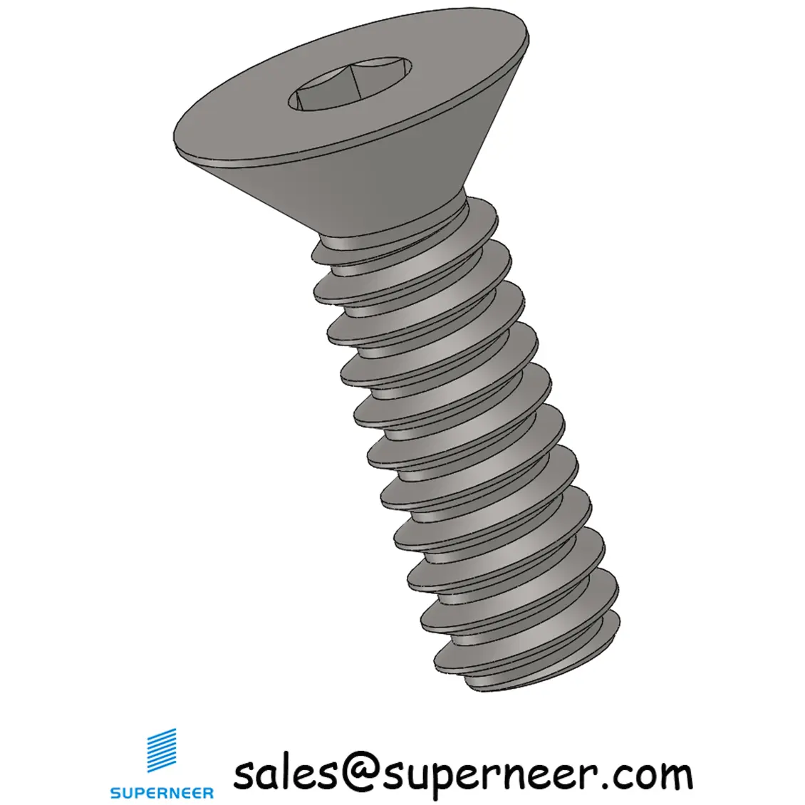 6-32 x 7/16" Flat Head 82° Socket Cap Machine Screw SUS304 Stainless Steel Inox ASME B18.3