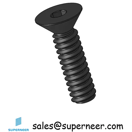 6-32 x 1/2"Flat Head 82° Socket Cap Machine Screw Steel Black ASME B18.3