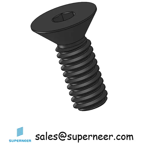 8-32 x 7/16" Flat Head 82° Socket Cap Machine Screw Steel Black ASME B18.3