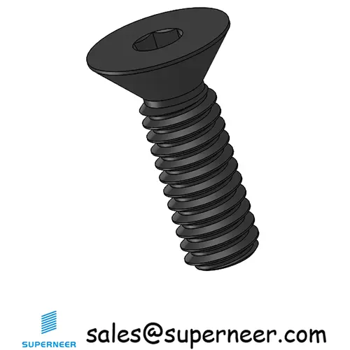 8-32 x 1/2"Flat Head 82° Socket Cap Machine Screw Steel Black ASME B18.3