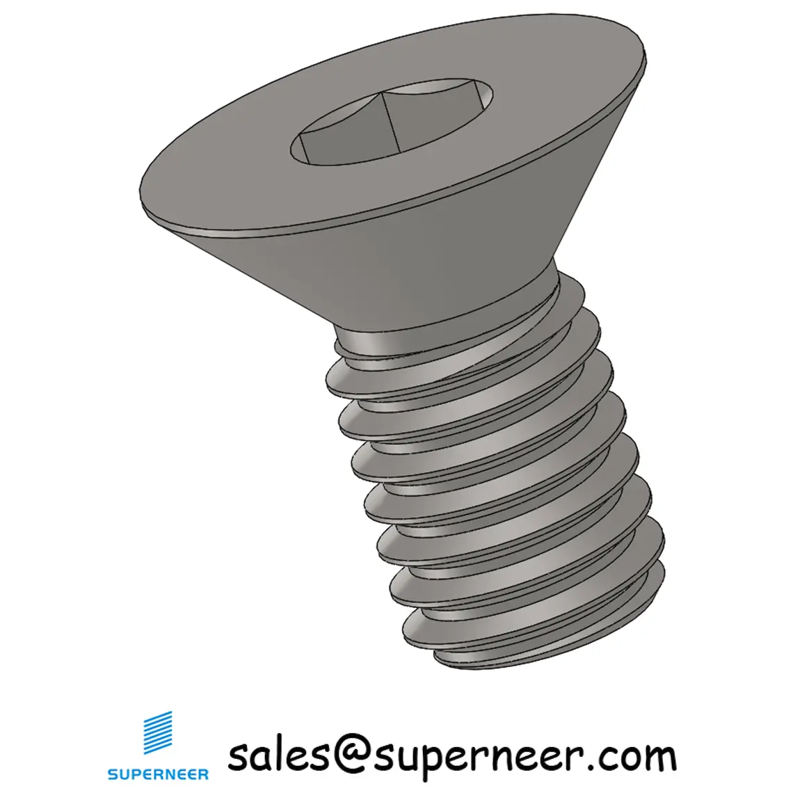 10-32 x 3/8 " Flat Head 82° Socket Cap Machine Screw SUS304 Stainless Steel Inox ASME B18.3