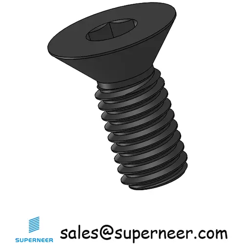 10-32 x 7/16" Flat Head 82° Socket Cap Machine Screw Steel Black ASME B18.3