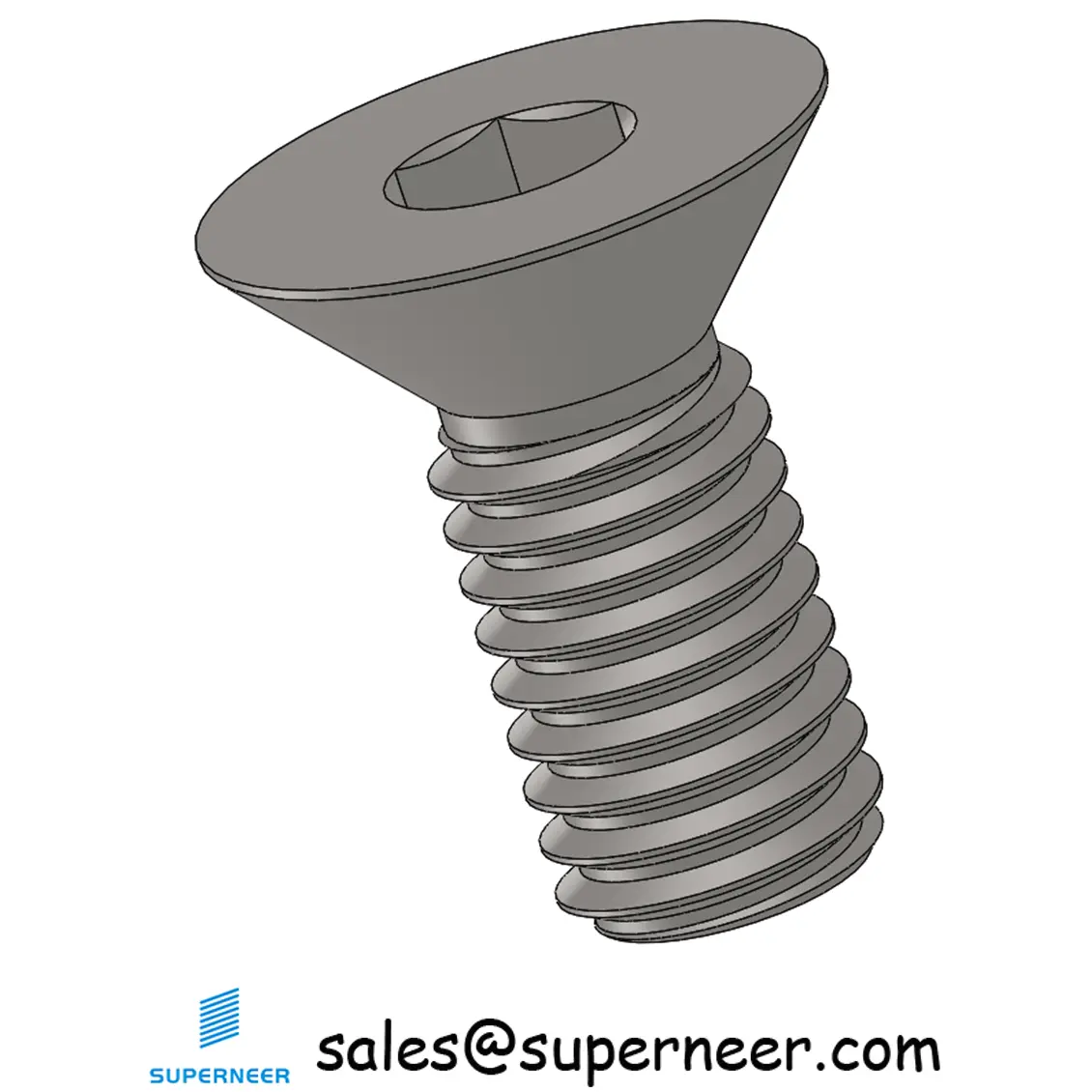 10-32 x 7/16" Flat Head 82° Socket Cap Machine Screw SUS304 Stainless Steel Inox ASME B18.3