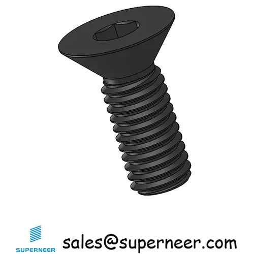 10-32 x 1/2"Flat Head 82° Socket Cap Machine Screw Steel Black ASME B18.3