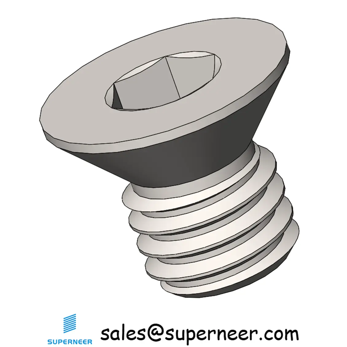 M3 x 4 mm Flat Head 82° Socket Cap Machine Screw SUS304 Stainless Steel Inox