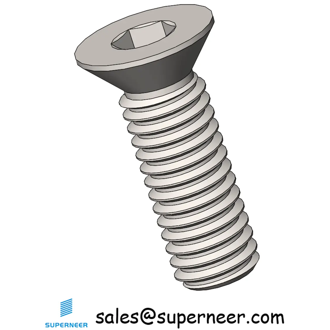 M3 x 9 mm Flat Head 82° Socket Cap Machine Screw SUS304 Stainless Steel Inox