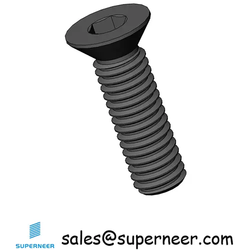 M3 x 10 mm Flat Head 82° Socket Cap Machine Screw Steel Black