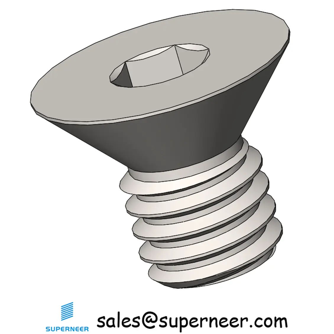 M4 x 5 mm Flat Head 82° Socket Cap Machine Screw SUS304 Stainless Steel Inox