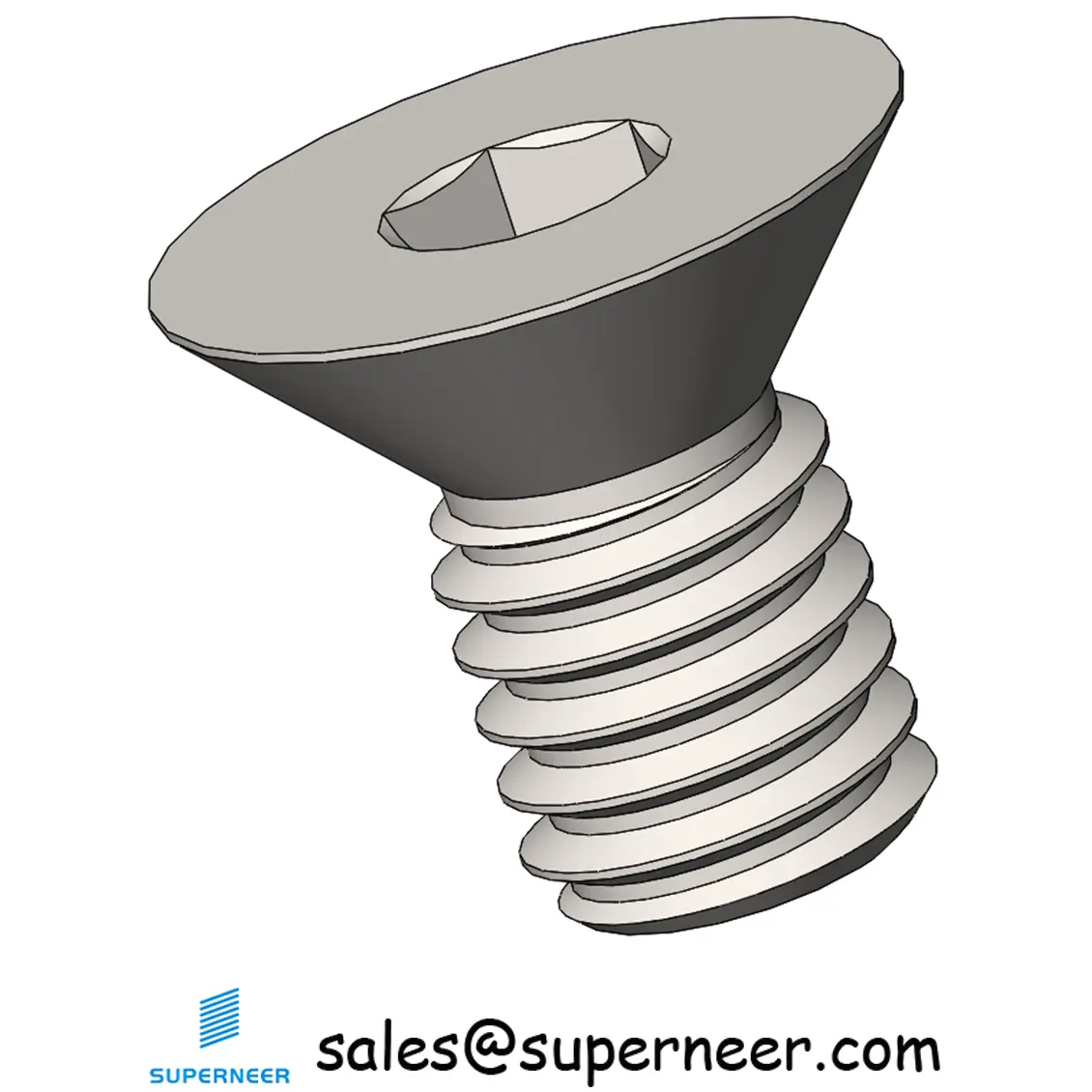 M4 x 6 mm Flat Head 82° Socket Cap Machine Screw SUS304 Stainless Steel Inox