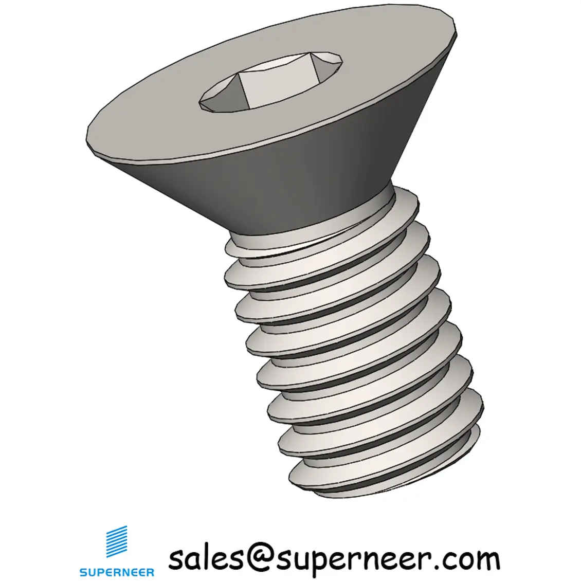 M4 x 7 mm Flat Head 82° Socket Cap Machine Screw SUS304 Stainless Steel Inox