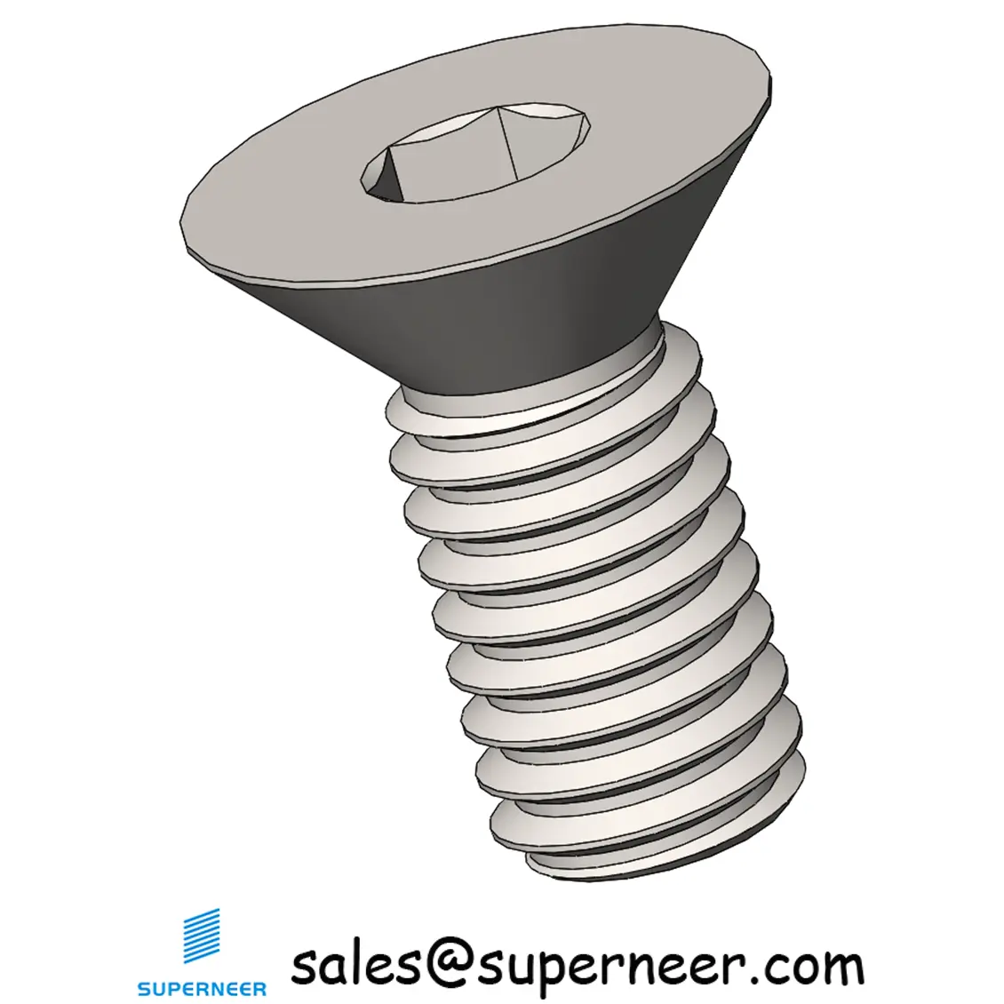 M4 x 8 mm Flat Head 82° Socket Cap Machine Screw SUS304 Stainless Steel Inox