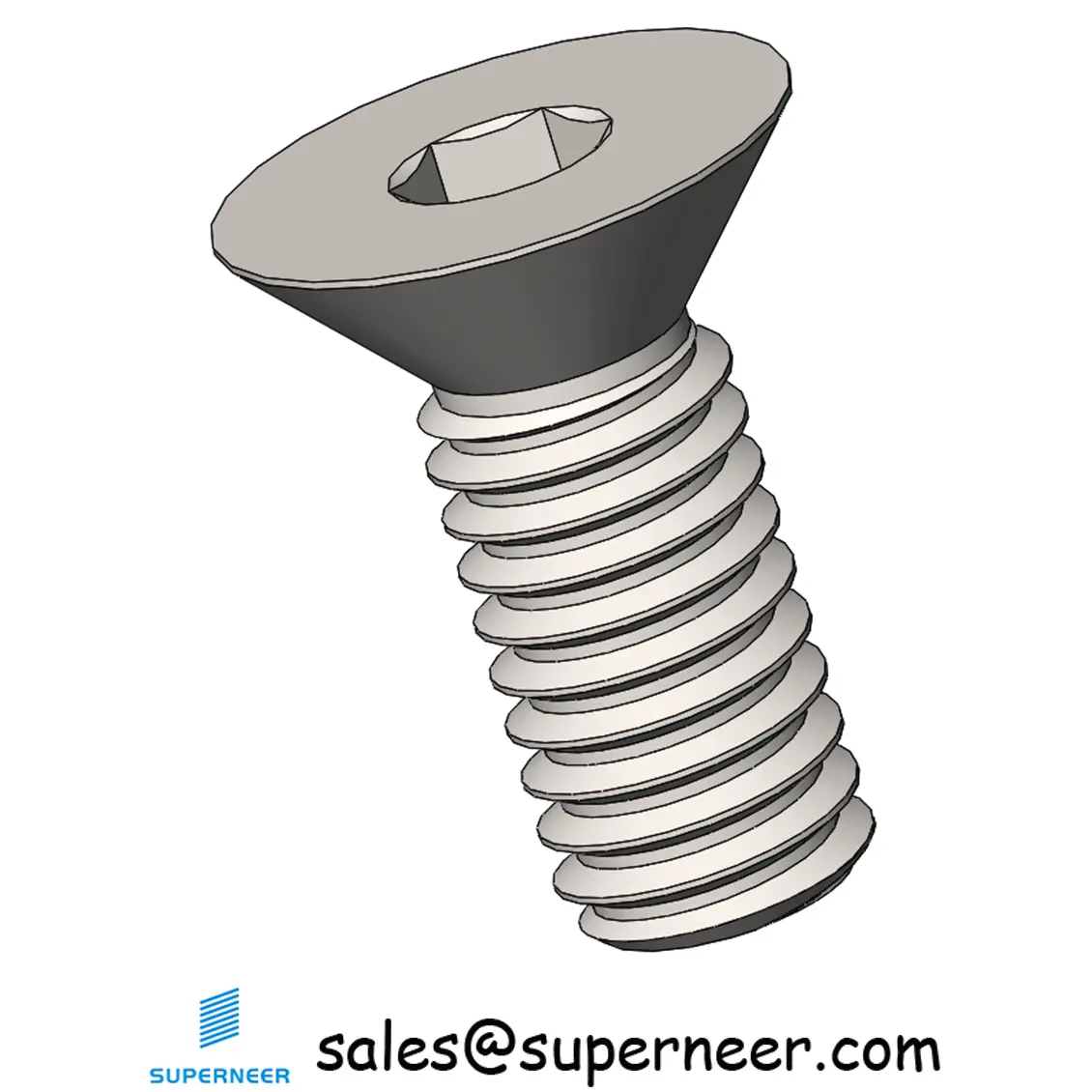 M4 x 9 mm Flat Head 82° Socket Cap Machine Screw SUS304 Stainless Steel Inox