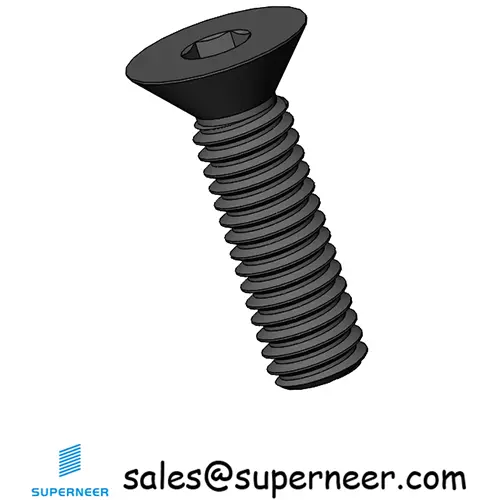 M4 x 14 mm Flat Head 82° Socket Cap Machine Screw Steel Black