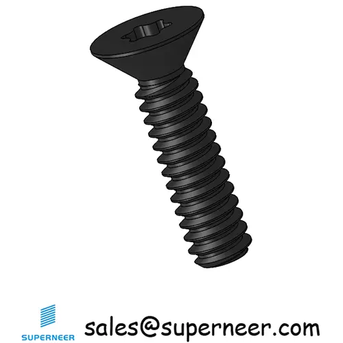 4-40 x 7/16" Flat Head 82° Torx Machine Screw Steel Black