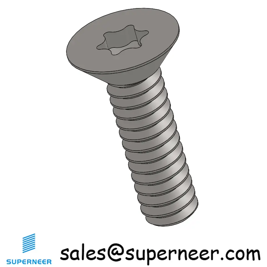 6-32 x 1/2" Flat Head 82° Torx Machine Screw SUS304 Stainless Steel Inox