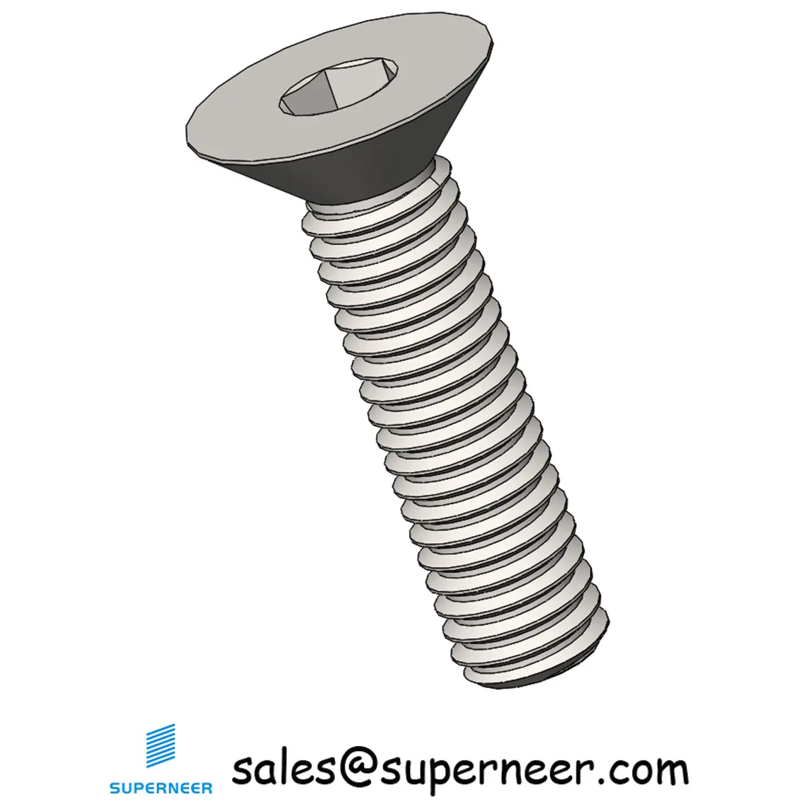 M3 x 12 mm Flat Head 90° Hexagon Socket Machine Screw SUS304 Stainless Steel Inox DIN 7991