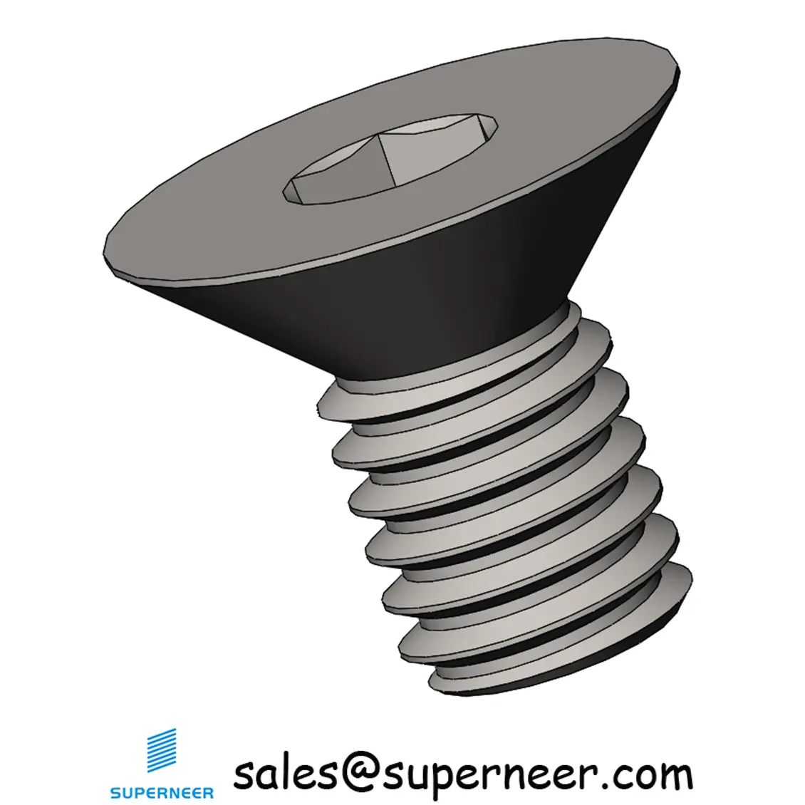 M4 x 7 mm Flat Head 90° Hexagon Socket Machine Screw SUS304 Stainless Steel Inox DIN 7991