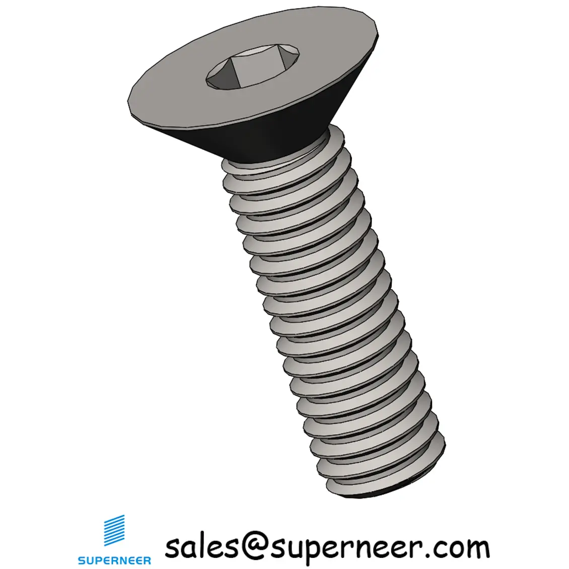 M4 x 14 mm Flat Head 90° Hexagon Socket Machine Screw SUS304 Stainless Steel Inox DIN 7991