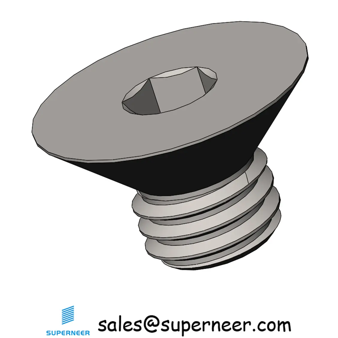 M5 x 6 mm Flat Head 90° Hexagon Socket Machine Screw SUS304 Stainless Steel Inox DIN 7991