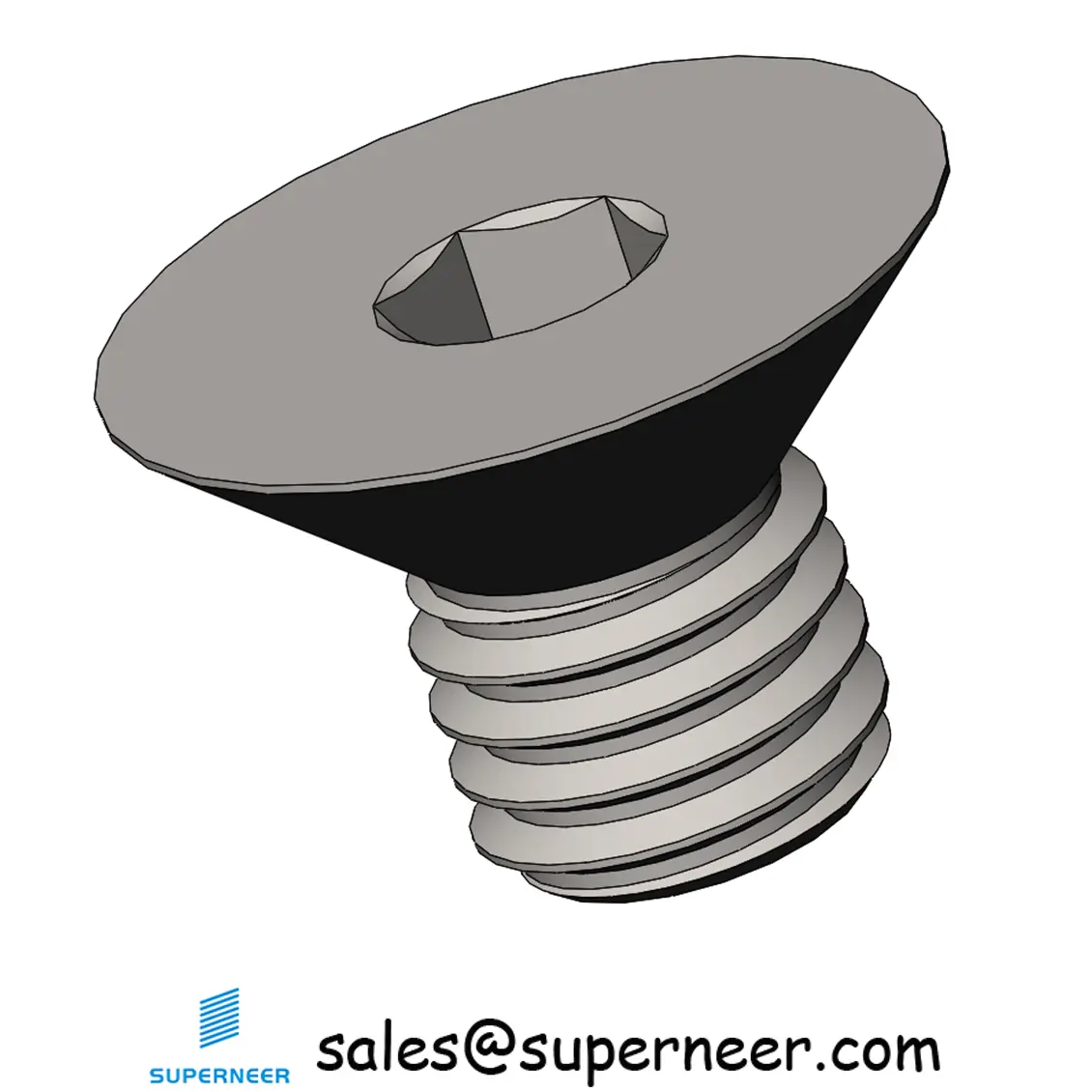 M5 x 7 mm Flat Head 90° Hexagon Socket Machine Screw SUS304 Stainless Steel Inox DIN 7991