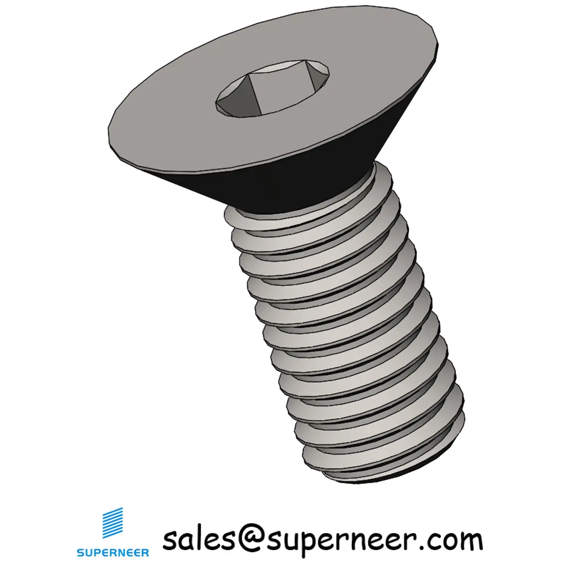 M5 x 12 mm Flat Head 90° Hexagon Socket Machine Screw SUS304 Stainless Steel Inox DIN 7991