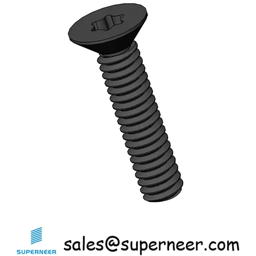 M2 x 9 mm Flat Head 90° Torx Machine Screw Steel Black ISO14581