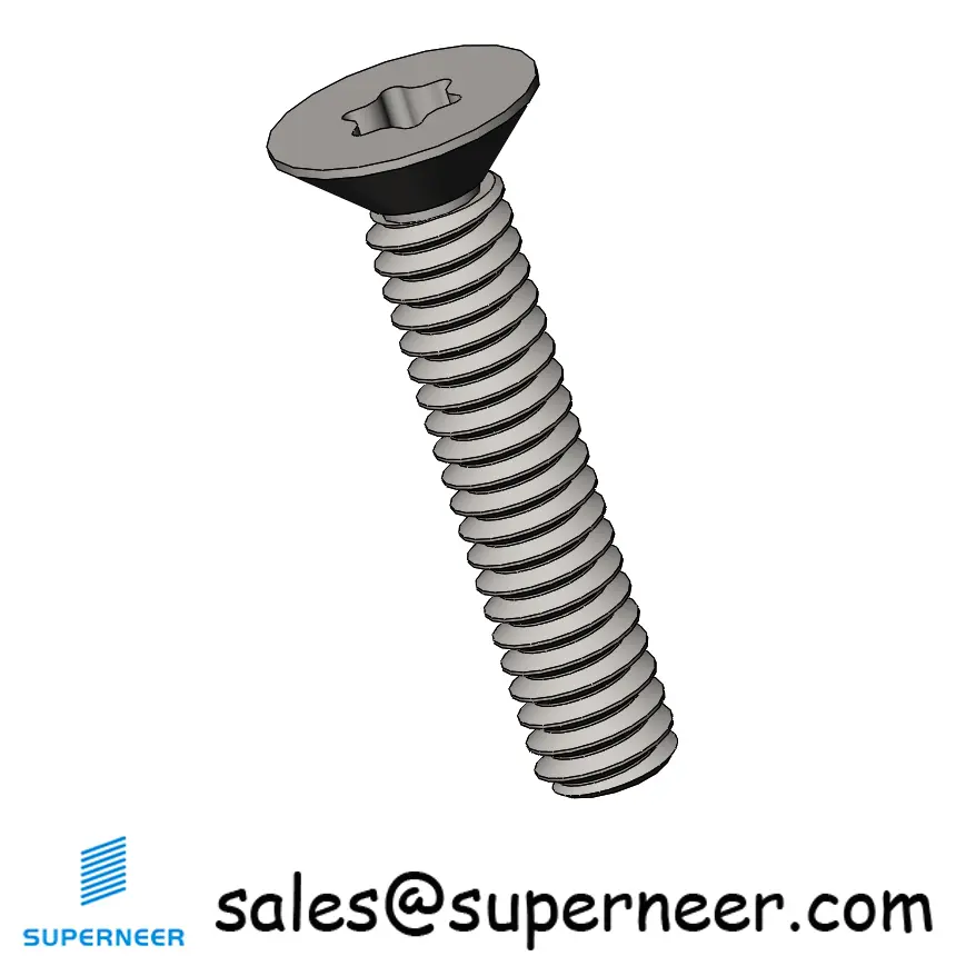 M2  x 10 mm Flat Head 90°  Torx Machine Screw SUS304 Stainless Steel Inox ISO14581